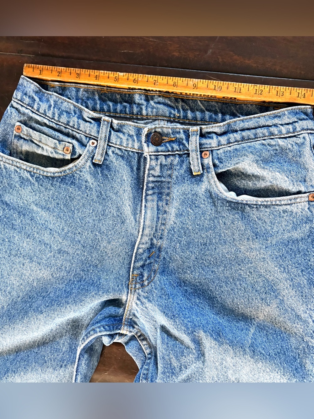 Vintage 1980’s Levi's 506 Medium WashStraight Leg Light Blue Jeans - Made in USA - Picture 8 of 15